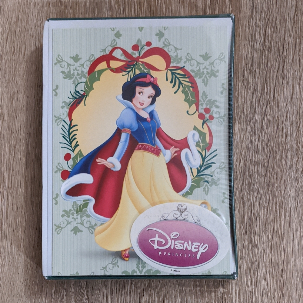 Disney Snow White Princess Christmas Holiday Greeting Cards Disneyland Vtg Rare